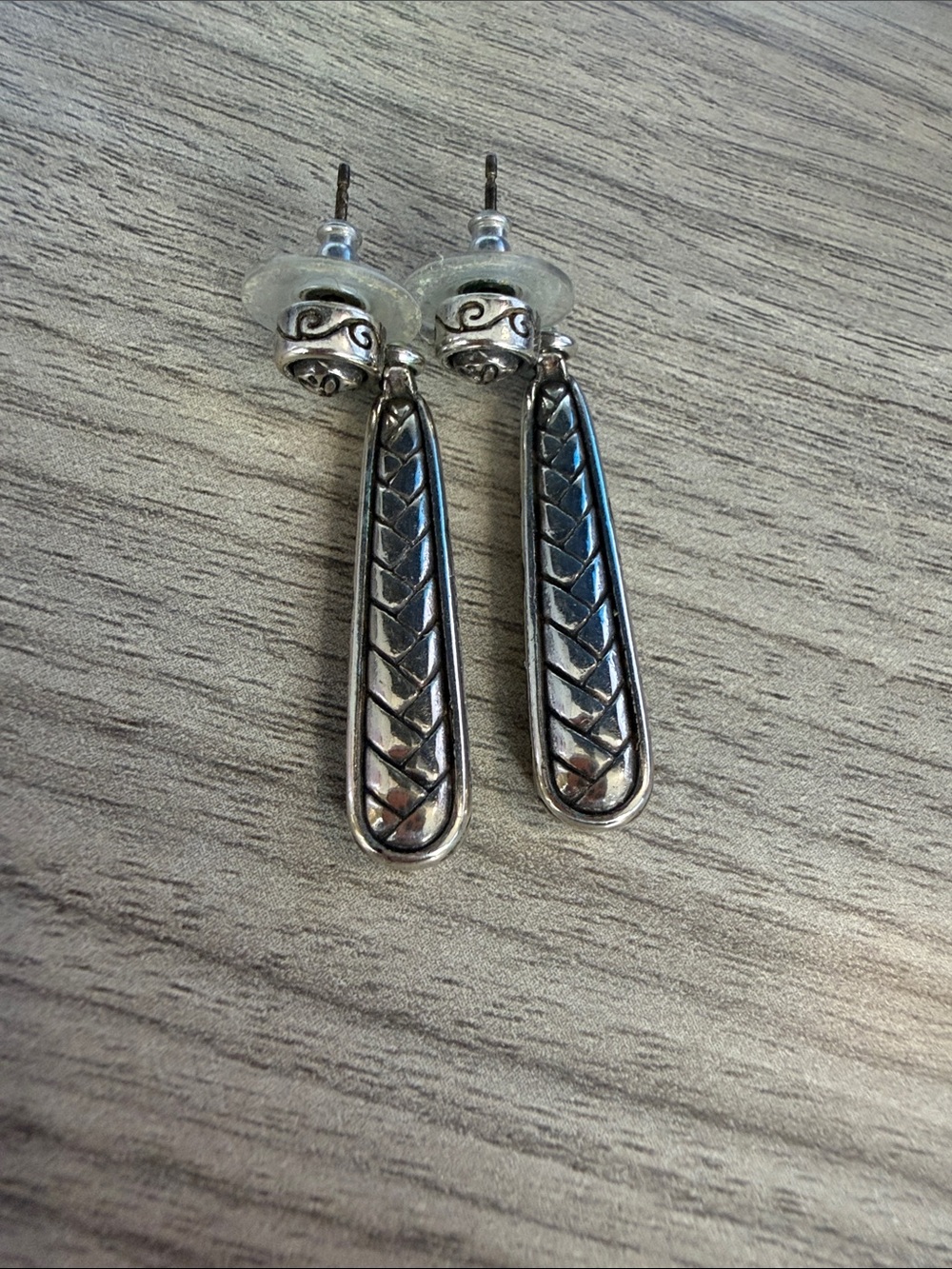 Brighton Silver-Tone Braided Teardrop Dangle Earrings